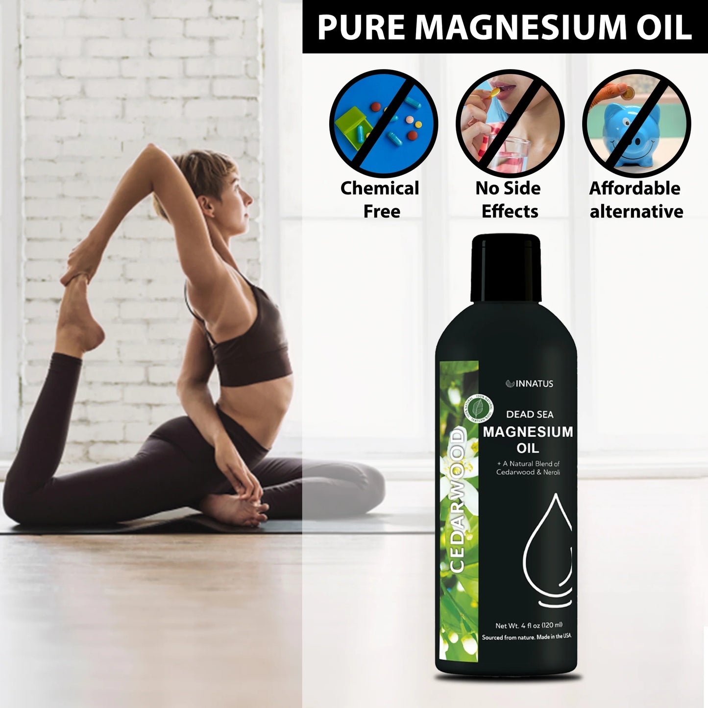 Natural Dead Sea Magnesium with Cedarwood and Neroli Essential Oils
