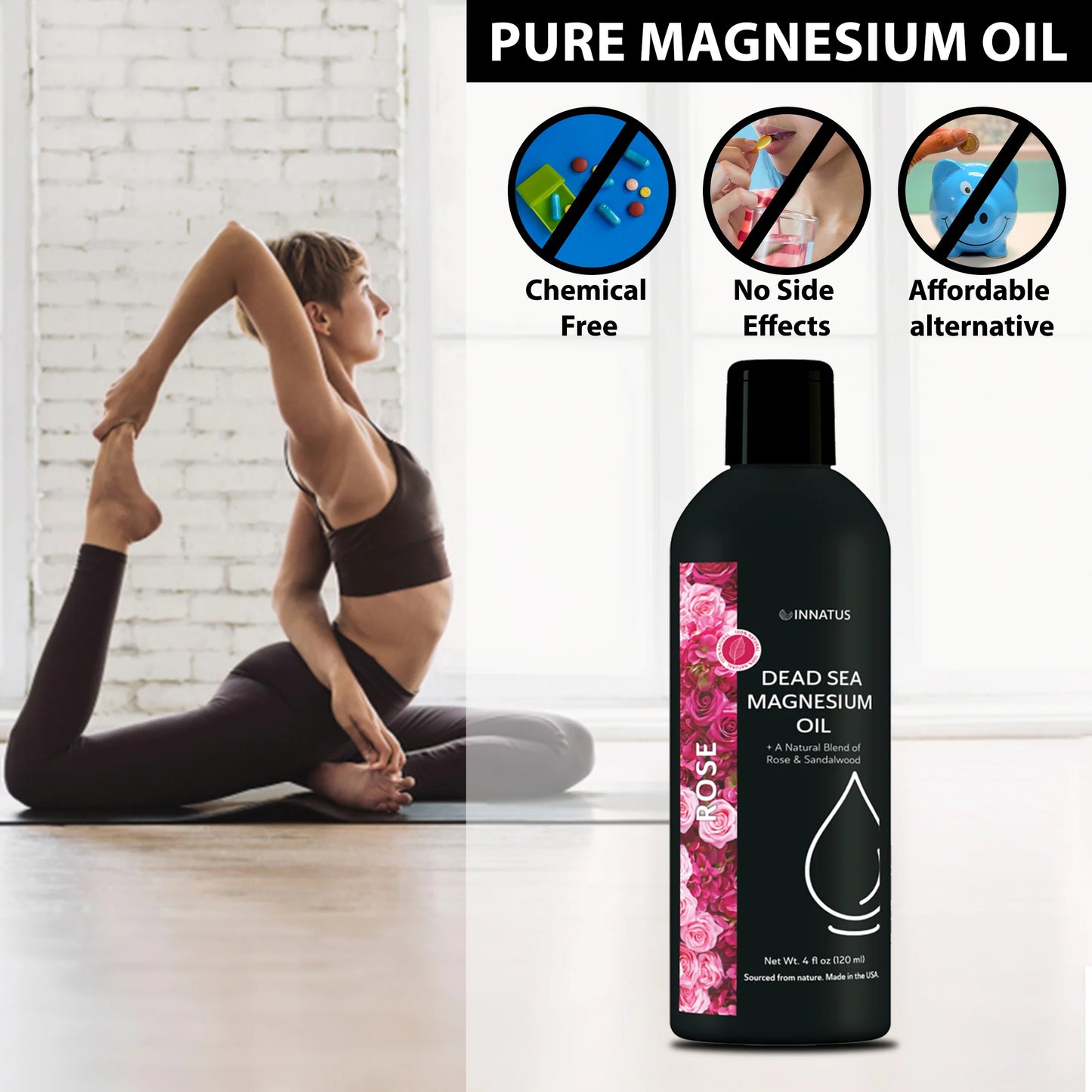 Premium Dead Sea Magnesium Infused Rose Oil
