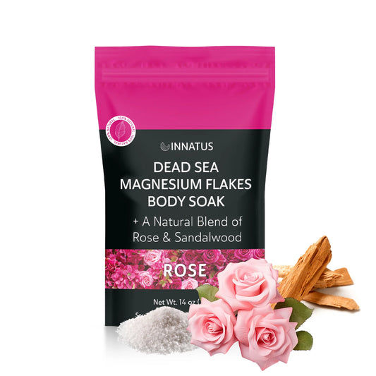 Luxury Dead Sea Spa Gift Set: Aromatherapy Kit with Bath Salt, Magnesium Flakes, Pillow & Linen Spray, and Mud Mask in Rose & Sandalwood for Relaxation, Hydration, and Skincare – Ideal Self-Care Gift