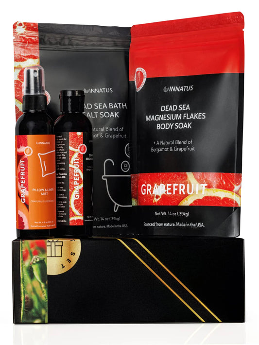 Luxury Dead Sea Spa Gift Set - Includes Bath Salt, Mud Mask, Lavender Facial Spray, and Essential Oil - Comprehensive Relaxation, Hydration, and Detox Kit for Men and Women - Ideal for Self-Care or Holiday Gifting