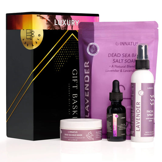 Luxury Dead Sea Spa Gift Set - Including Bath Salt, Facial Spray, Mud Mask, and Essential Oil - Complete Aromatherapy and Skincare Collection for Relaxation, Hydration, and Detox - Ideal Self-Care Gift for Both Women and Men